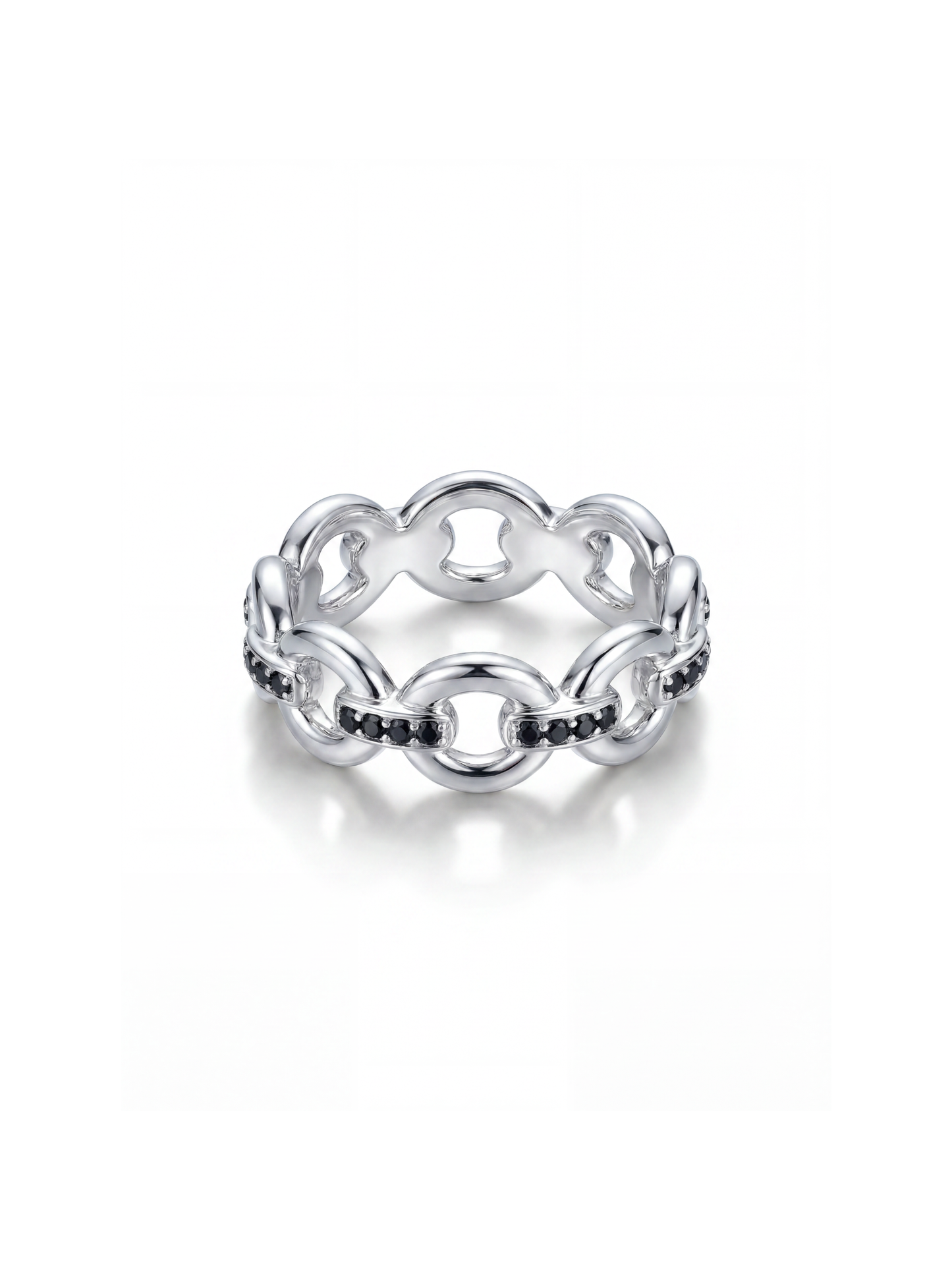 Devotion Half Pavé Link Ring