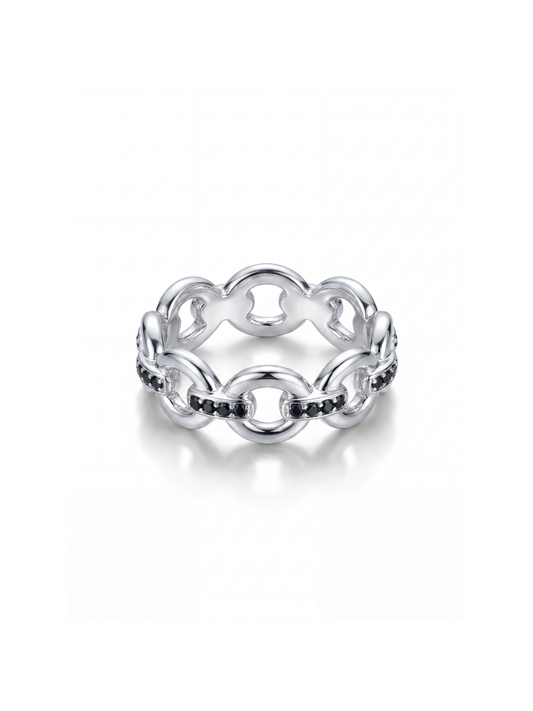 Devotion Half Pavé Link Ring